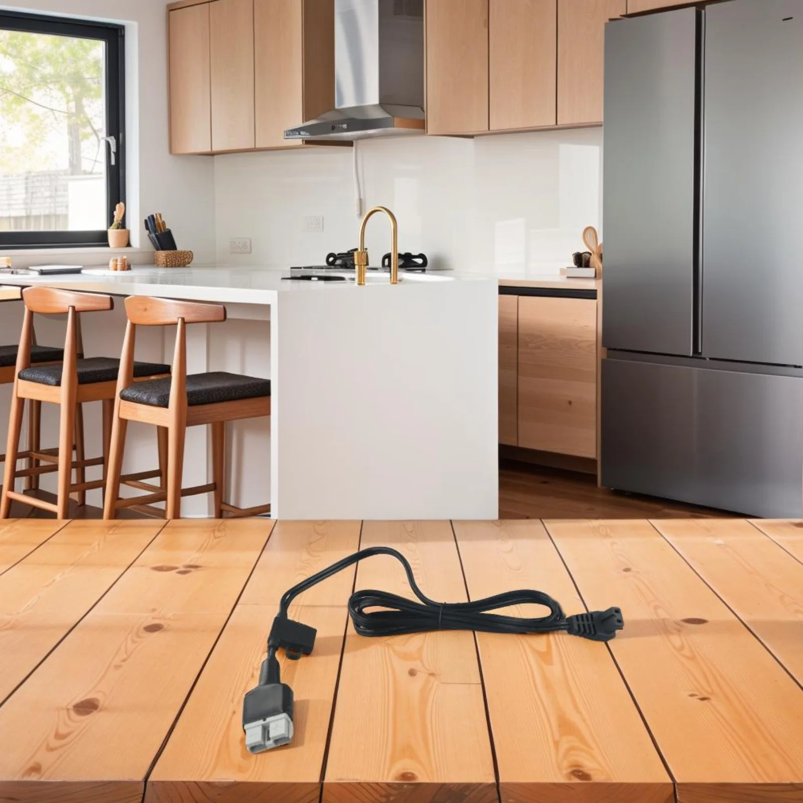 Camping 16 AWG DC V Power Cord Cable Fridge Cable Flush Mount Design Over-current Protection Over-voltage Protection