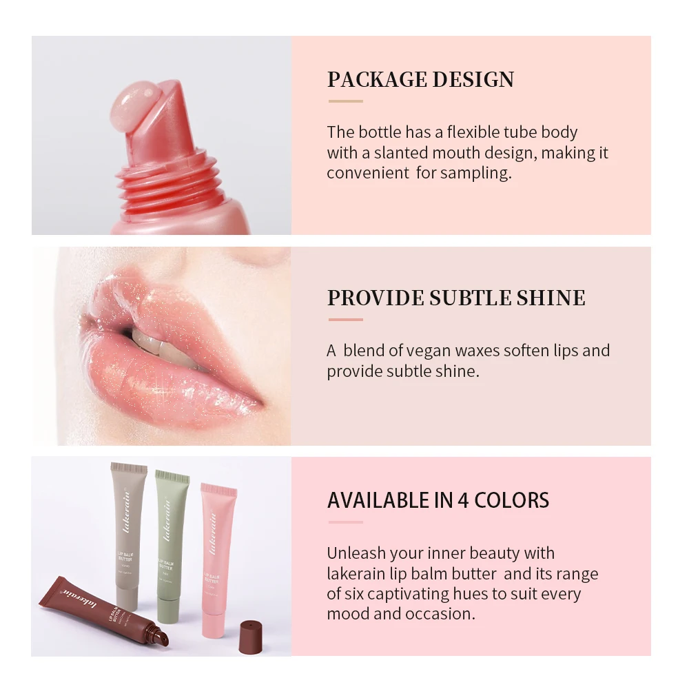Lakerain bálsamo labial de mantequilla de verano reparación hidratante café helado vainilla brillo de labios lápiz labial teñido