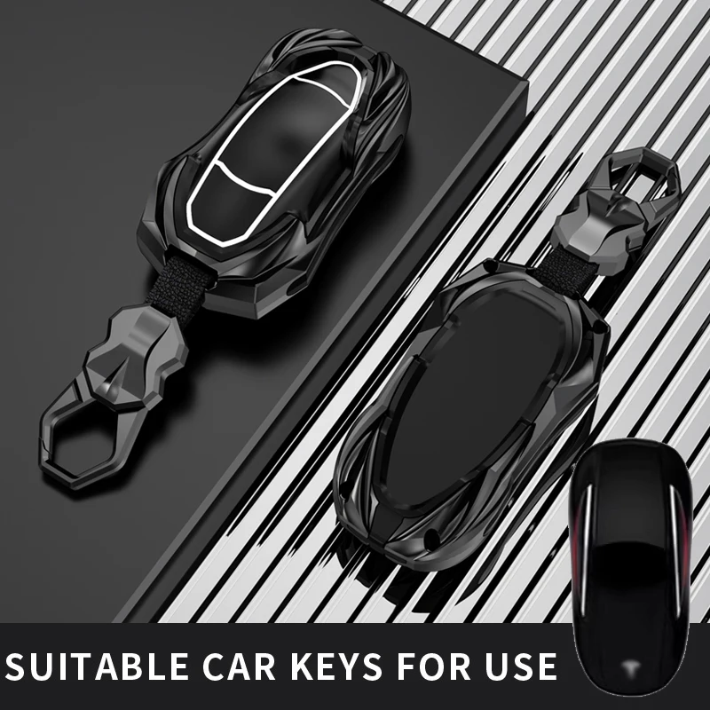 Fit fo Tesla car key case ring  pop holder cover chain Model 3 YSX Model S Model X Model Y