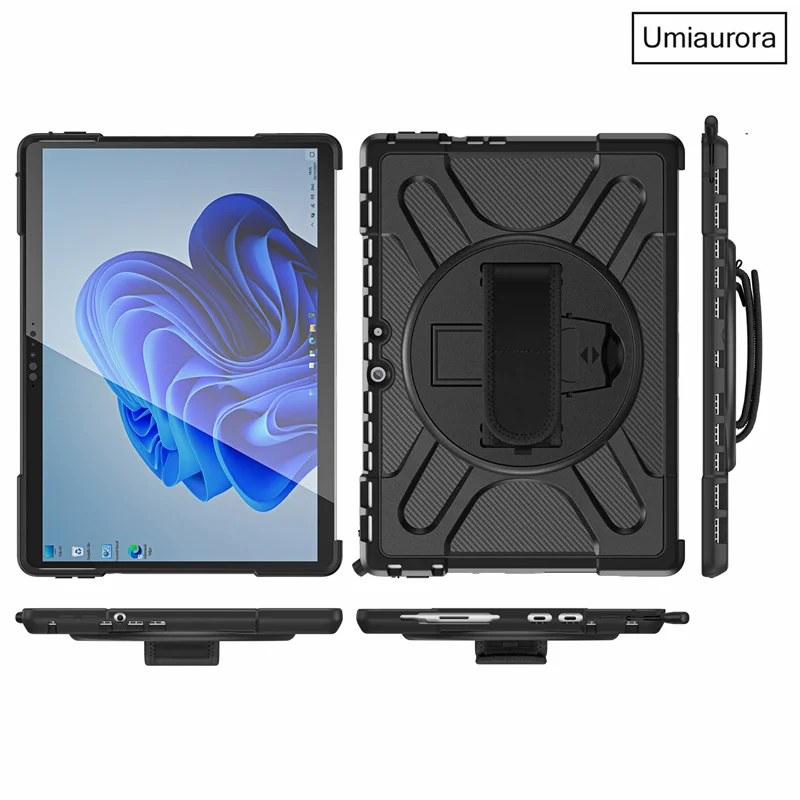 

Чехол-подставка с ремешком для планшетов Microsoft Surface Go 1, 2, 3, 10.5, Pro 4, 5, 6, 7, 12.3" Pro 8/9/10/11, 13 дюймов, защитный чехол-футляр