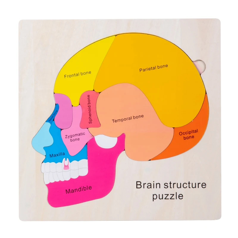 Brain Wooden Toddler Puzzles for Kids, Three-layer Exploration Wooden Toys, Intelligence Brain Teasers Toy Logic Game