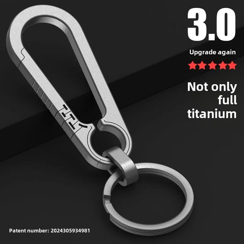 

Titanium Alloy Car Key Ring Men's Waist Hanging Circle Pedants ChainSpecial Simple Creative