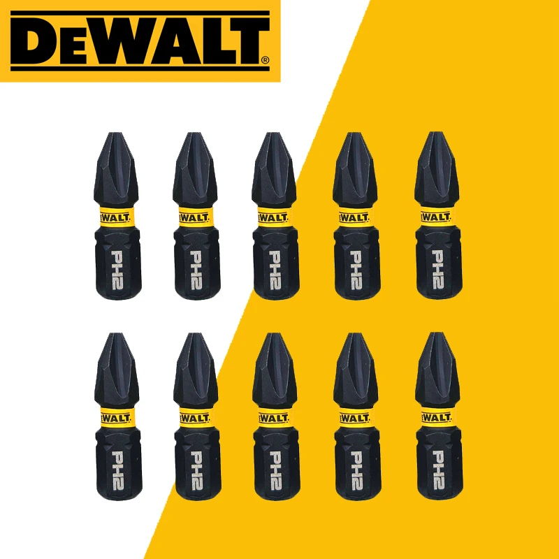 DEWALT PH2 25MM Impact Bits High Hardness Driver Head Electric Screwdriver Wrench Screw Drill Black Bits Power Tool Accessories