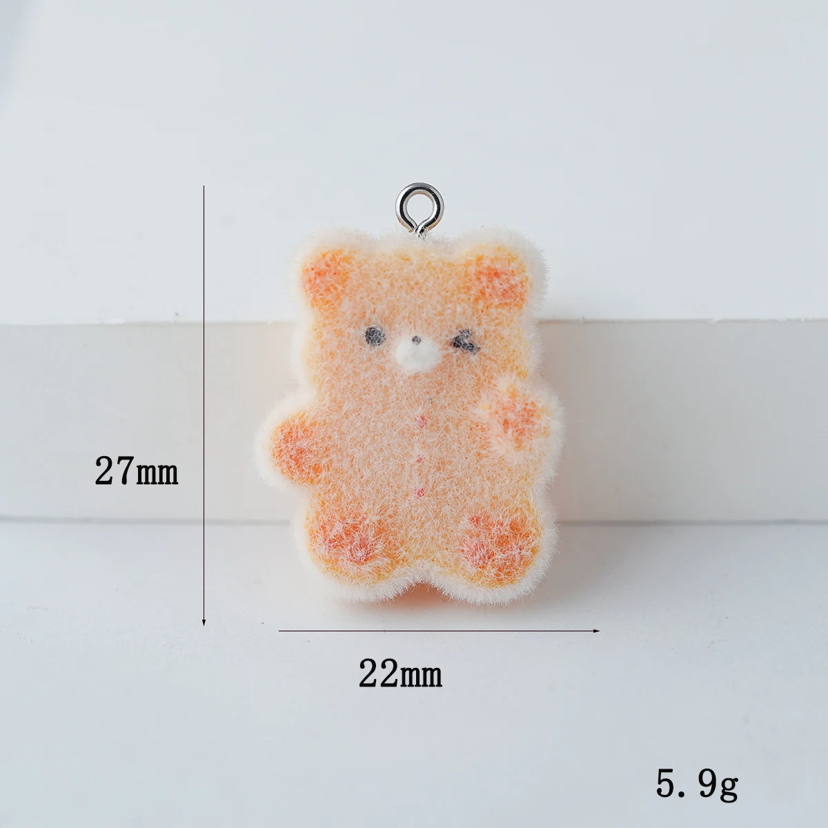 20pcs Cute Bear biscuits Charms Cartoon resin animal pendant for diy jewelry Necklace Keychain Accessory making