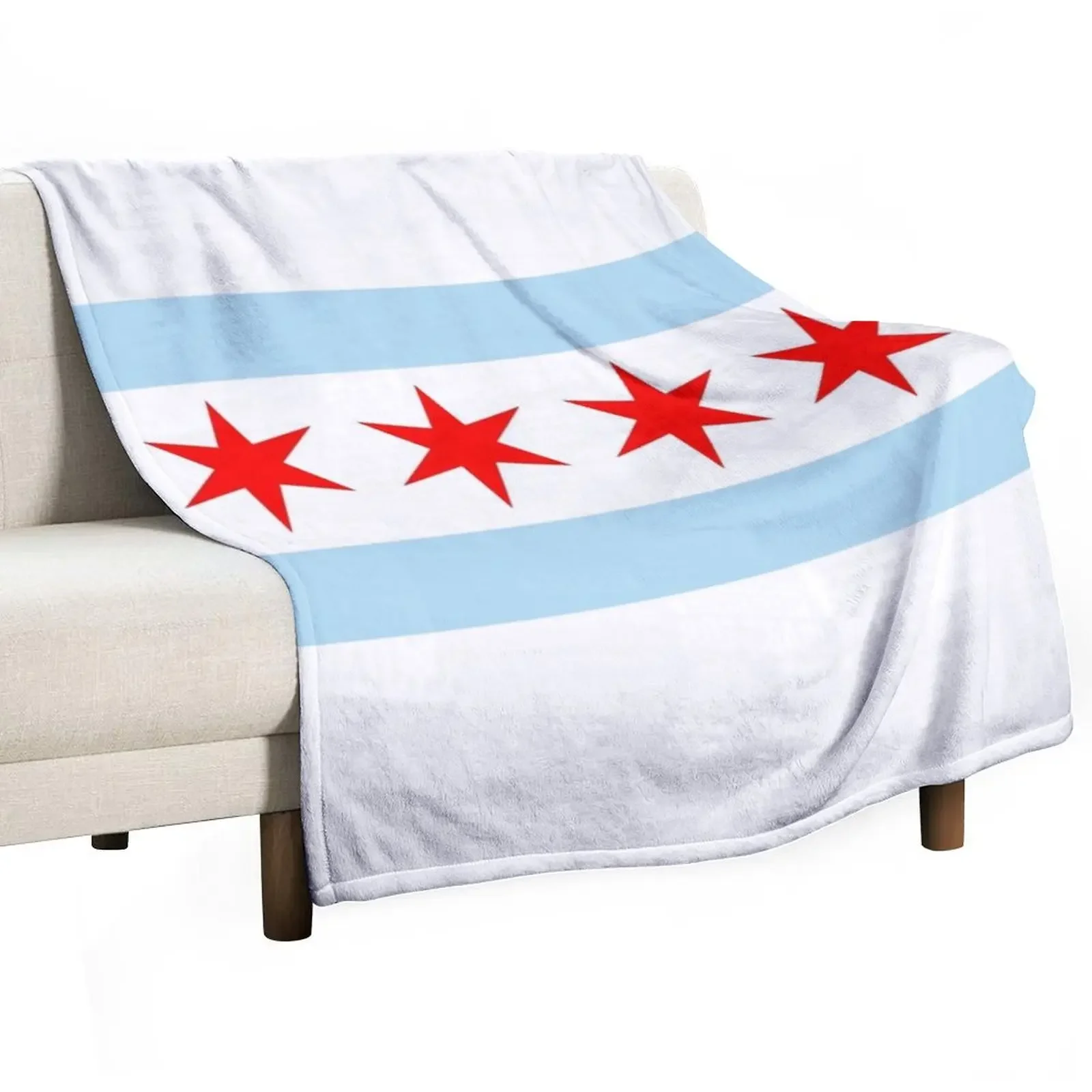 

Chicago Flag Throw Blanket For Baby Stuffeds Decoratives Blankets
