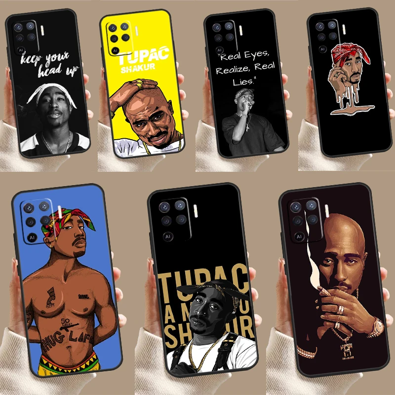 Rapper 2pac Tupac For OPPO A78 A98 A58 A54 A74 A94 A76 A96 A5 A9 A52 A72 A77 A79 A53S A57S A15 A16 A17 Case