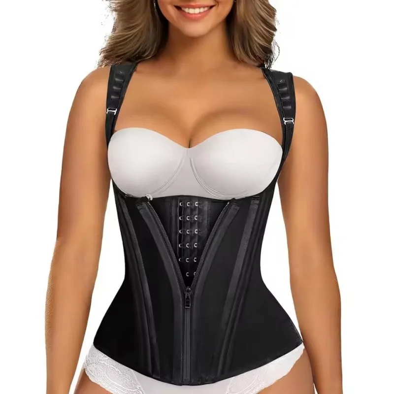 Corset amincissant pour femme, gaine de sport sculptante, serre-taille sablier avec baleines en acier, Fajas Colombiana