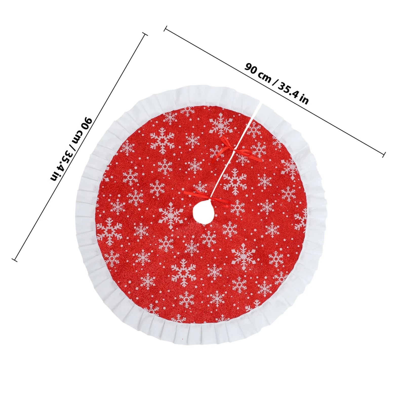 تنورة شجرة عيد الميلاد مقاس 36 بوصة، طباعة أنيقة، قماش غير منسوج عالي التحمل، مثالية لتزيين تحت الشجرة، مركز تسوق منزلي لعيد الميلاد