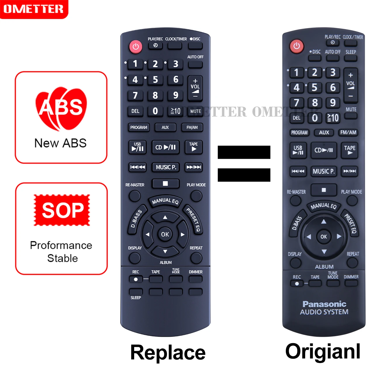 Remote Control For Panasonic SA-PM24GA-K SA-PM24GN-K SA-PM24PN-K SC-PM5 SC-PM24 N2QAYB000387 Compact CD Stereo Audio System