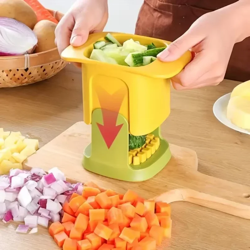 Multifunctional Cucumber Potato Slicer Household Hand Pressure Onion Dicer Kitchen Tools Vegetable Chopper French Fries Cutter