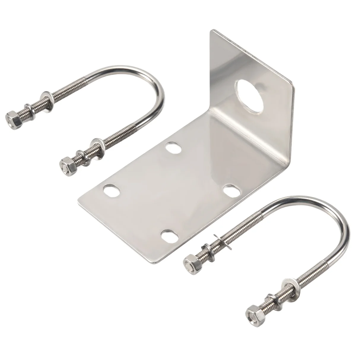 HOT Stainless Steel Antenna Mount Bracket with U Style Bolts for Ham UHF VHF CB Cellular Trucker Antenna Use Accepted