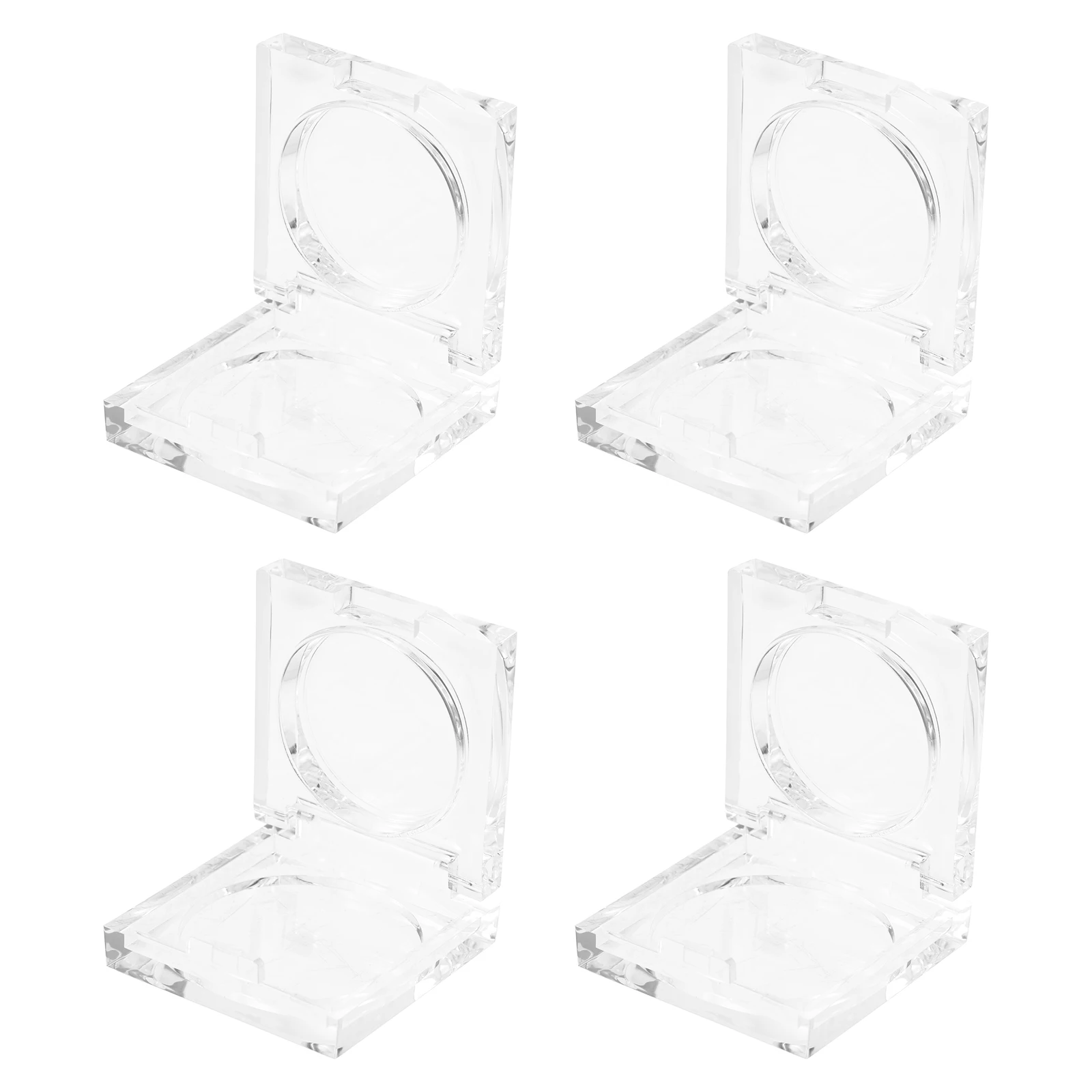 

4 Pcs Empty Blush 6mm Diameter Transparent Square Makeup Containers Highlighter Case Eyeshadow Holder Small Cosmetics Sub