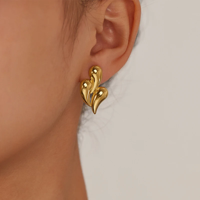 PRISCA | Women Stainless Steel Waterdrop Earring. New Designer Jewelry. Fashion.1Pair image 2