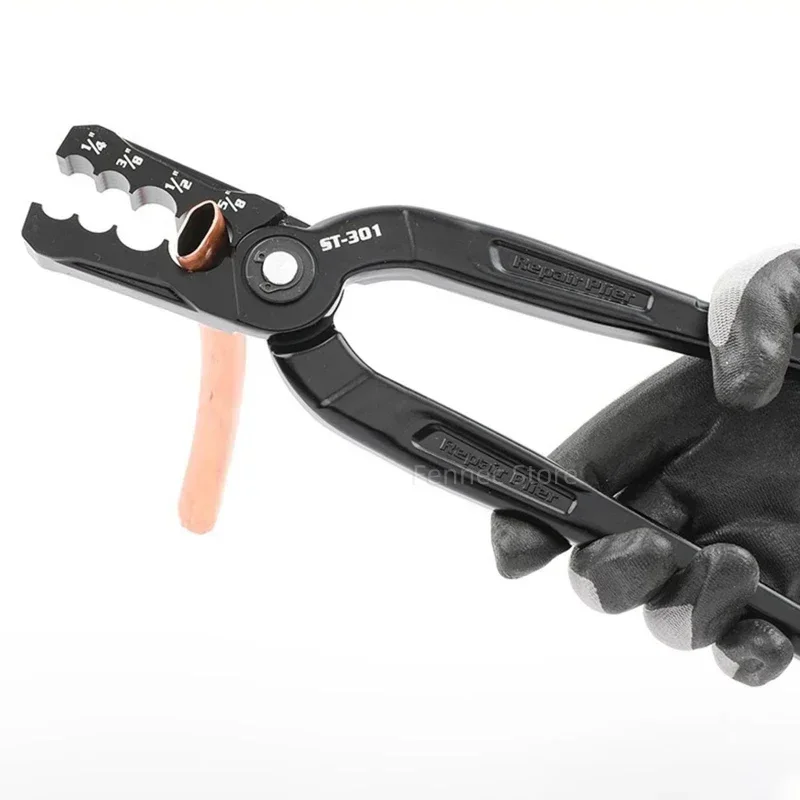 

DSZH ST301 Copper Tube Repair Pliers Compound Rounder and Flat Folding Tube Versatile Round Plier Tool Fix Leaks Quickly Eas
