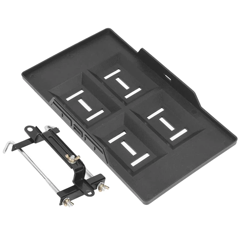 Car Battery Hold Down Tray Bracket Kit Height Adjustable Black Sturdy Steady Universal Battery Tray Clamp Kit