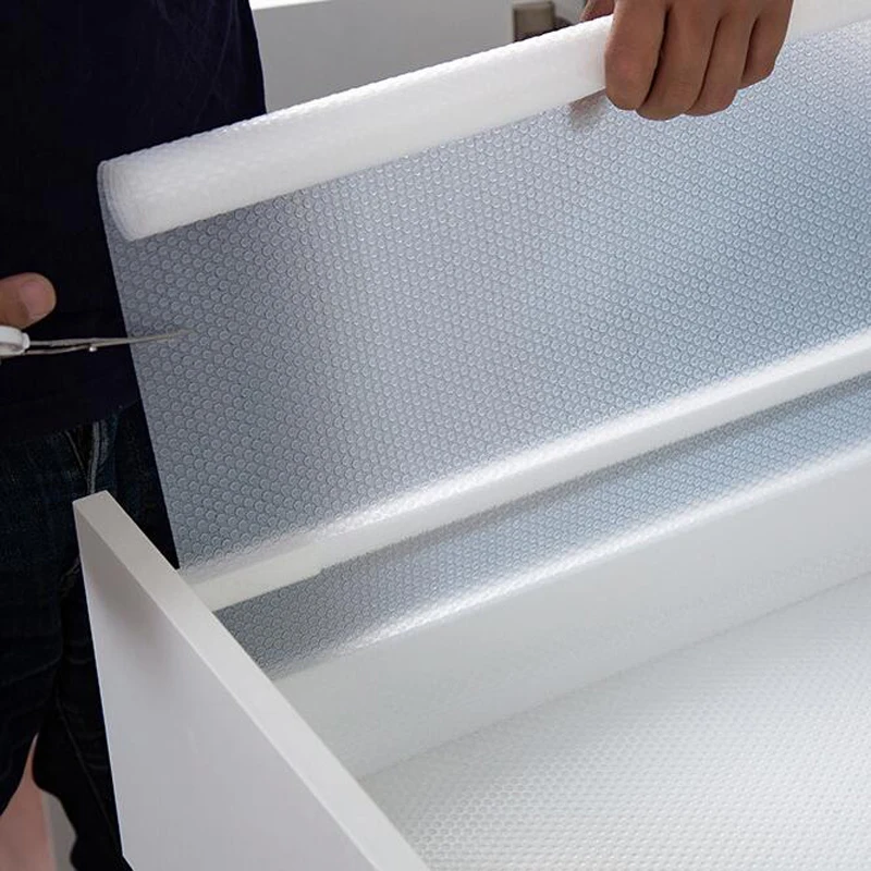 Reusable Anti-slip Mat Drawer Shelf Liner Cabinets Mat Kitchen Organizer Pad on the Table Refrigerator Dishes Protective Drawers