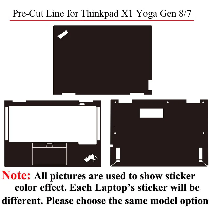 Anti Scratch Pre-Cut Laptop Skin Palmrest Cover Film Sticker for Thinkpad X1 Yoga Gen 8 7 6 5 2023 2022 4th 2019 Touchpad Decal