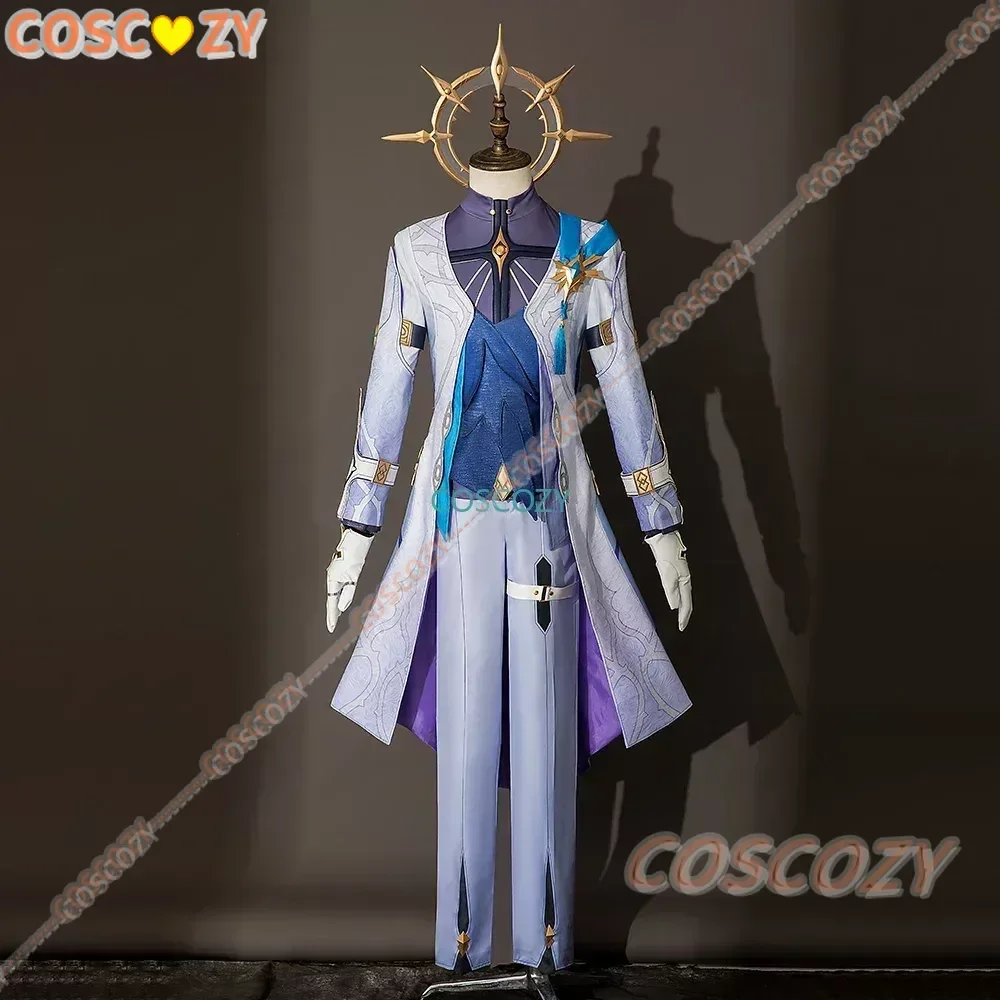 Sunday Cosplay Game Honkai Star Rail Kostuum Sunday Party Sunday Suit Headwear Wing Pruik Cosplay Rekwisieten Voor Mannen Halloween Carnaval Strip