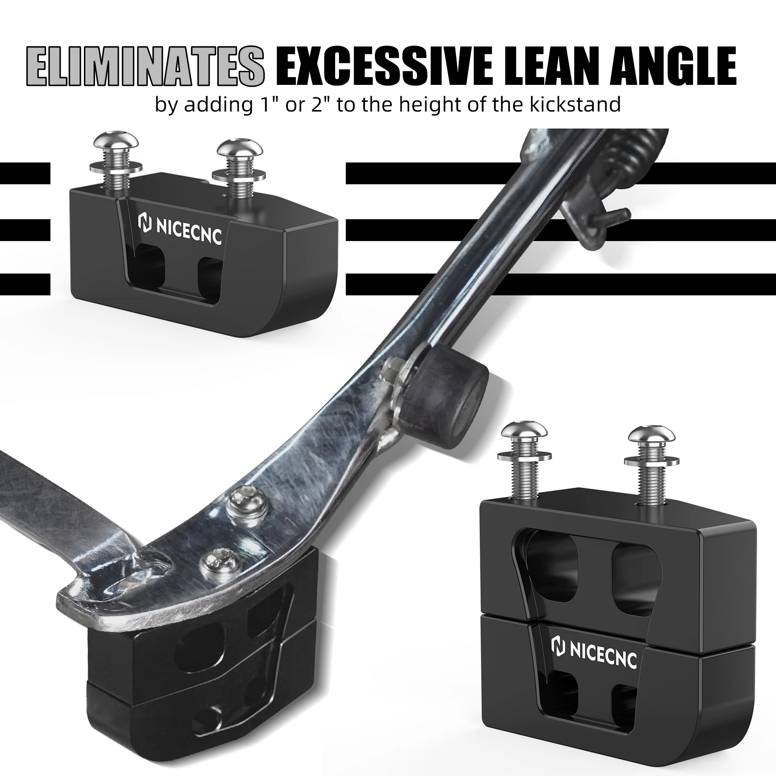 

For Harley Street Glide FLHX Road King 2006-2024 Kickstand Lift Block 1"/2" For Harley Electra Glide Standard Ultra Limited