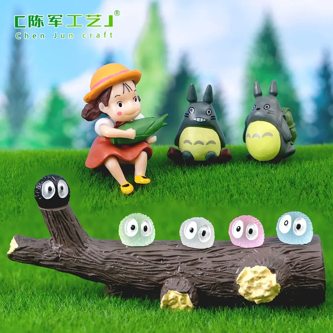 Moss micro-landscape creative cute, stump small plum doll  succulent landscaping ornaments accessories desktop knick-knacks