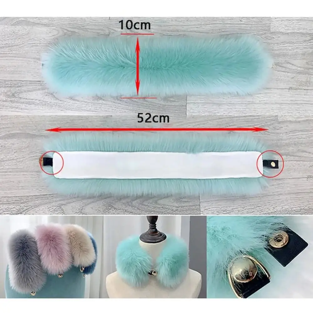 جديد إمرأة فو الثعلب الفراء طوق شال معطف هود فروي الفراء طوق سترات الشتاء وهمية الفراء وشاح #6