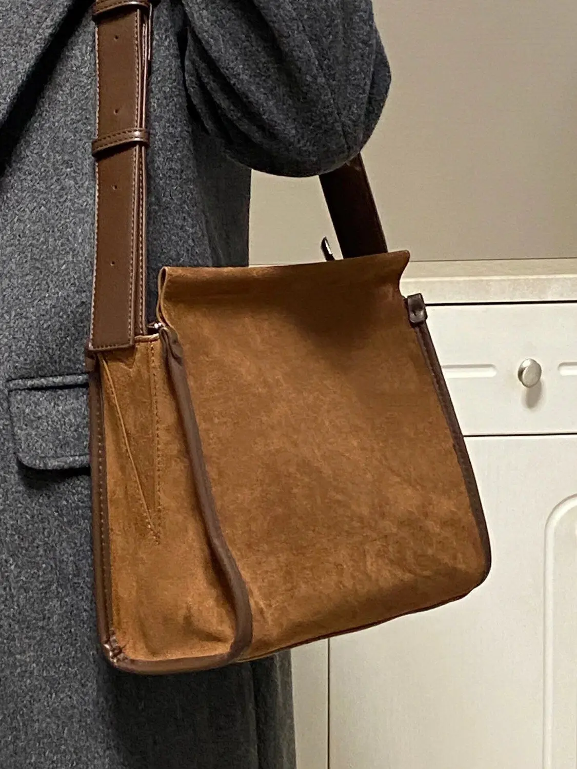 Miyagawa Otoño Invierno Vintage bolso de gamuza de gran capacidad textura 2024 bolso de mano de un solo hombro nuevos bolsos cruzados viajero