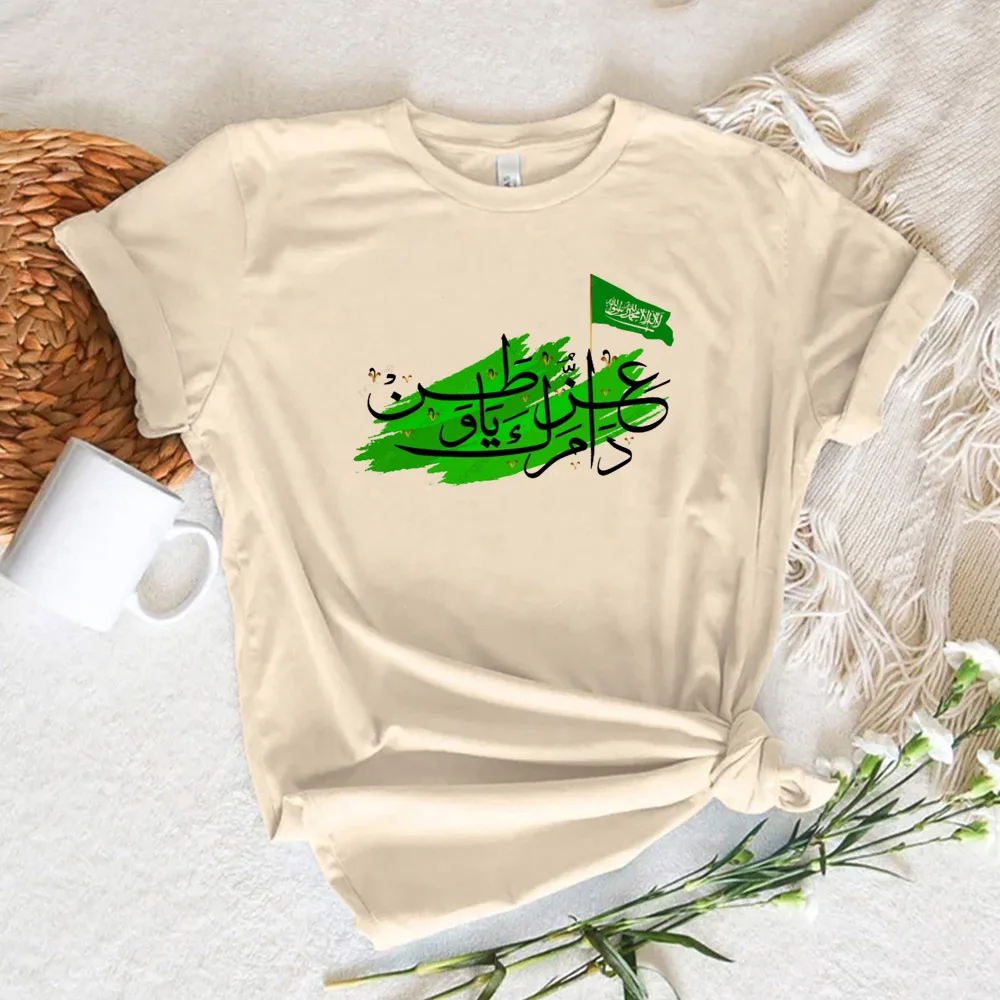 Kingdom of Saudi Arabia t-shirts women Japanese top female Japanese anime designer clothes