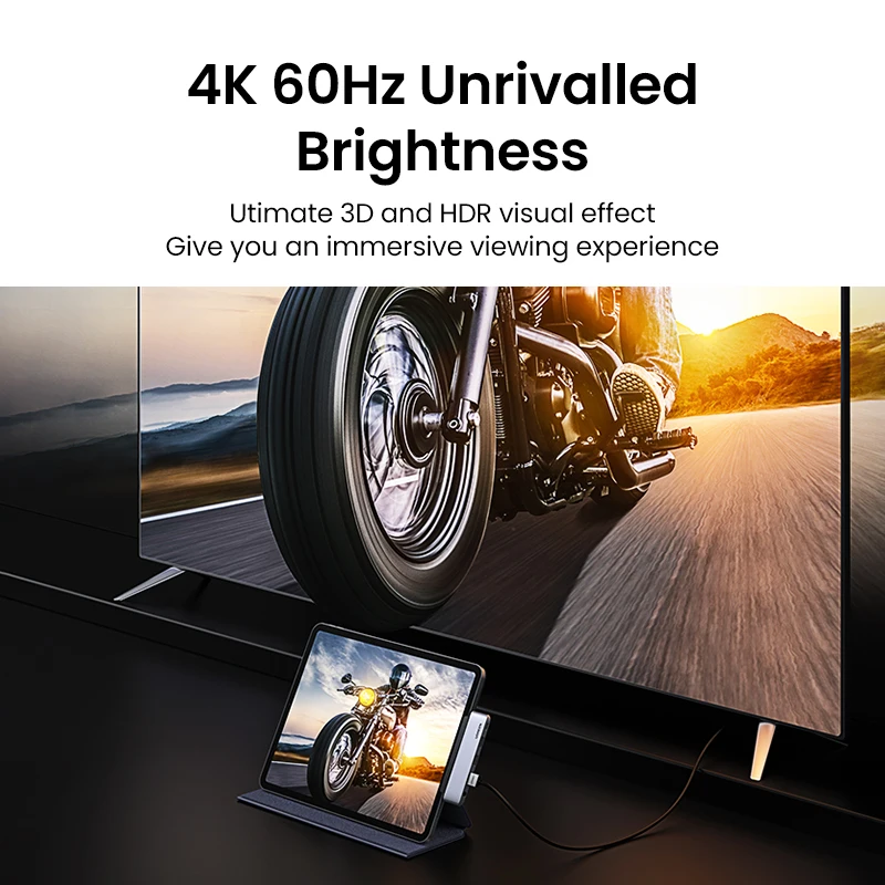 UGREEN 4K @ 60Hz USB C HUB USB Loại C 3.1 Sang HDMI 2.0 USB 3.0 PD 100W 3.5Mm Cho iPad Pro M1 2021 2020 2018 iPad Air 5 HUB USB 4 Cổng