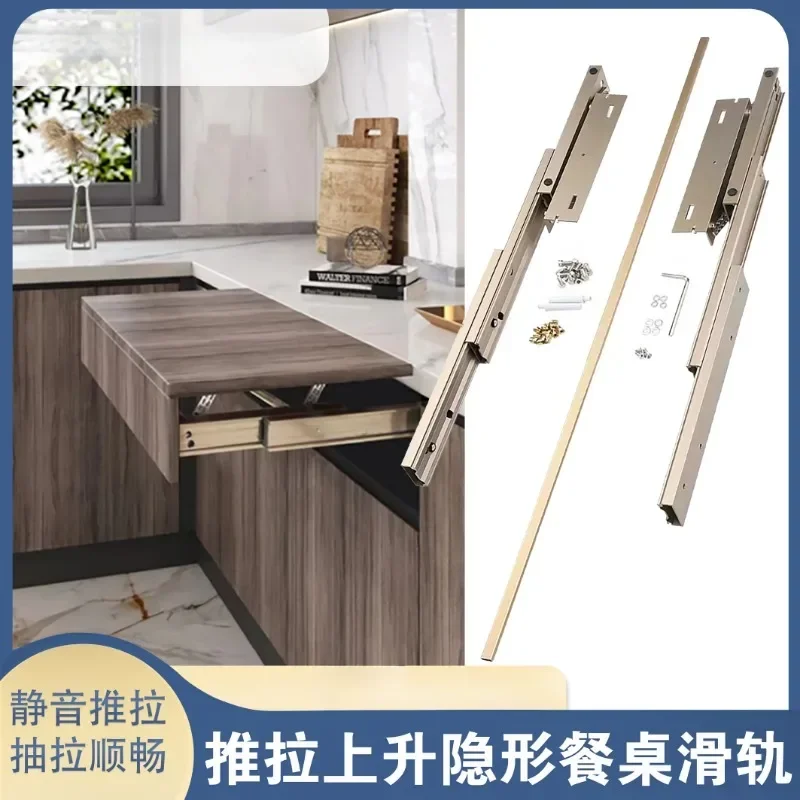 for Extended Side Table Rising Invisible Telescopic Guide Desk Bay Window Pull Out Side Mounted Folding Aluminum