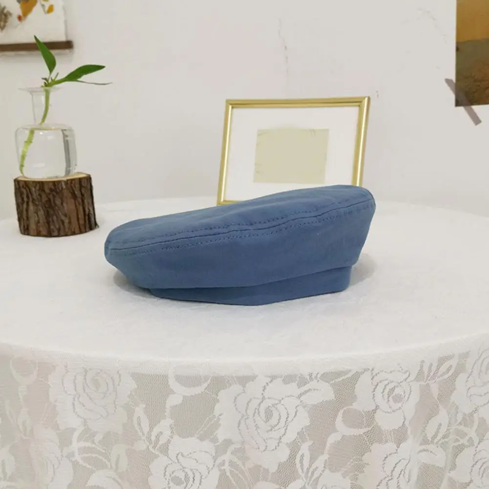 Cotton Women Berets Spring Hats Vintage French Plaid Top Cap Painter Hat Autumn Street Girls Octagonal Beret Caps