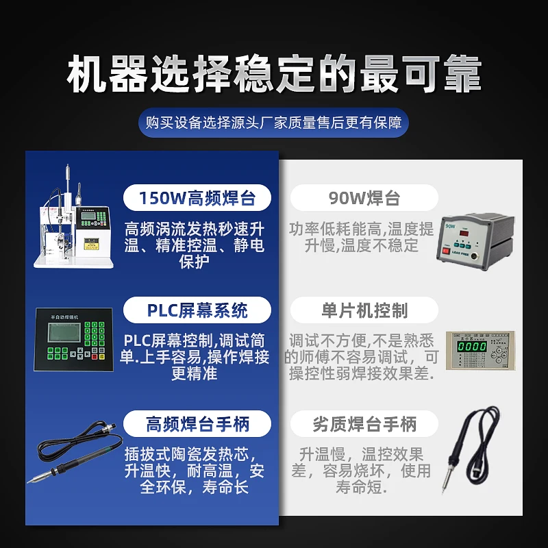 Semi automatic soldering machine PCB board USB data cable aviation plug LED light strip light tube automatic soldering iron