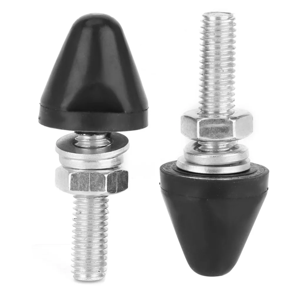 2PCS Black Bonnet Buffer Iron + Rubber Anti-Rattle Hood Support Bracket for Herald / Vitesse / GT6 / TR5 / TR6 / Bond Equipe