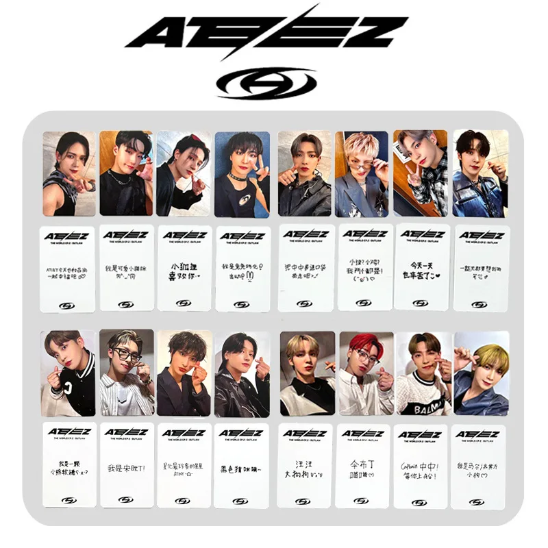 8pcs/set Kpop ATEEZ Album Printing LOMO Card Hongjoong Seonghwa Yunho Yeosang Jongho Fan Collection Gift Postcard Photo Card