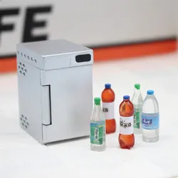 6PCS Miniature Freezer Drink Cabinet Dollhouse Kitchen Mini Furniture Models BJD Room Decoration Home Decoration Accessories