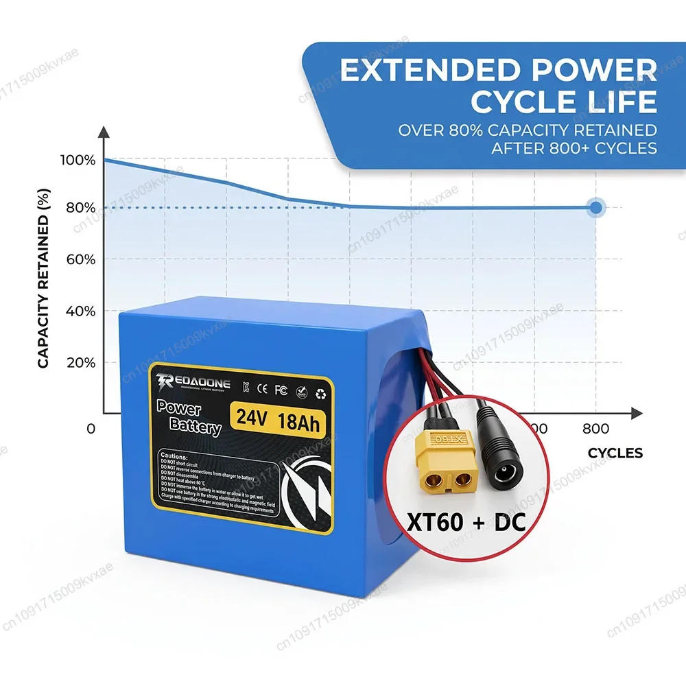 29.4V 24V 18Ah 7S6P Li-ion Battery Pack with BMS Protection Board for Electric Wheelchair Bicycle Car Refrigerator Diesel Heater