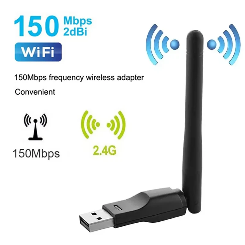 Driver Friendly Computer Accessory 2.4G Wireless Network Card Adapter For TV Box Computer Laptop Streaming TV Box WiFi Receiver