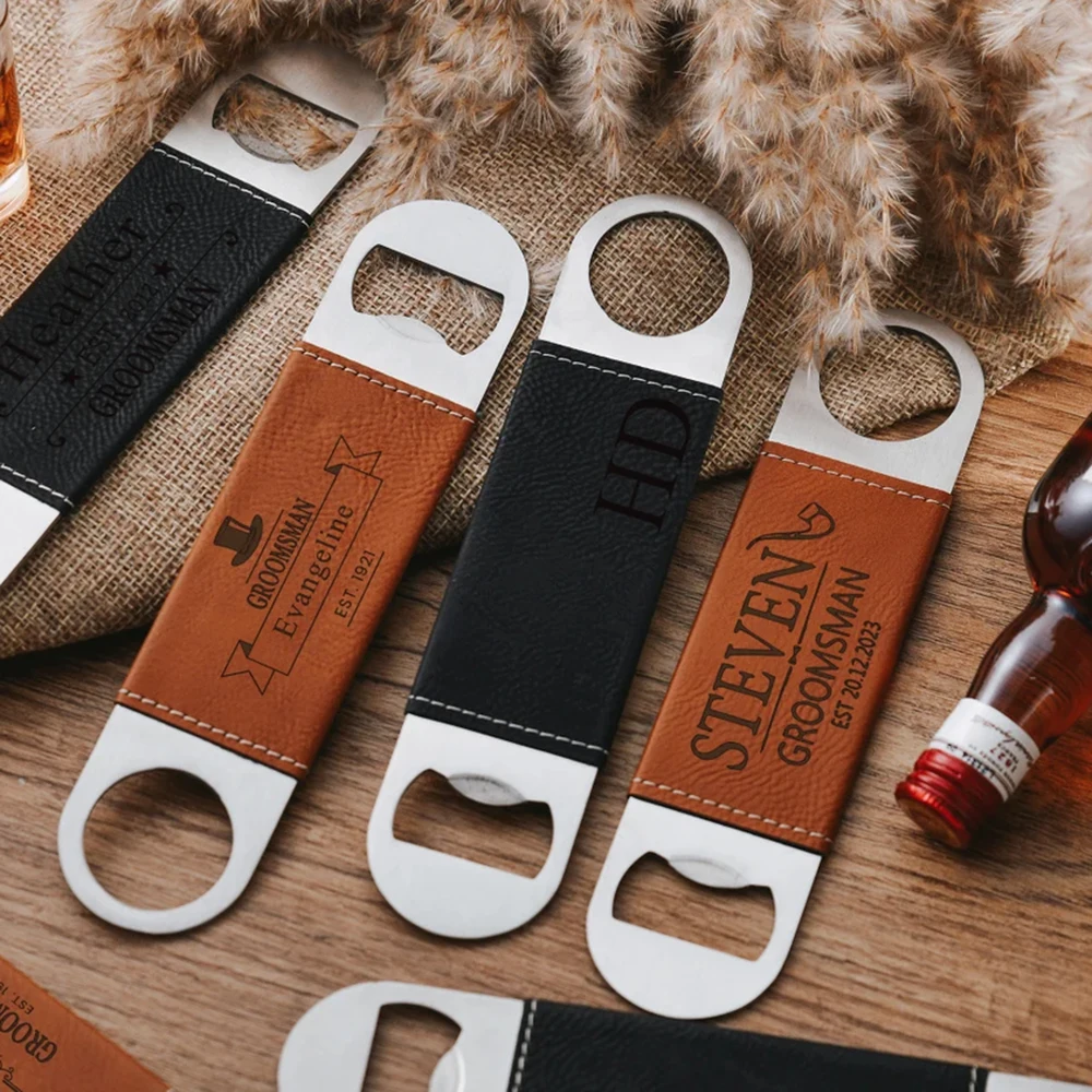 Personalized Personalized Leather Bottle Opener - Stylish Best Man Groomsman Gifts, Groom Gifts, Bar-Tending Gifts,Customized Party Souvenirs - Aliexpress Deal