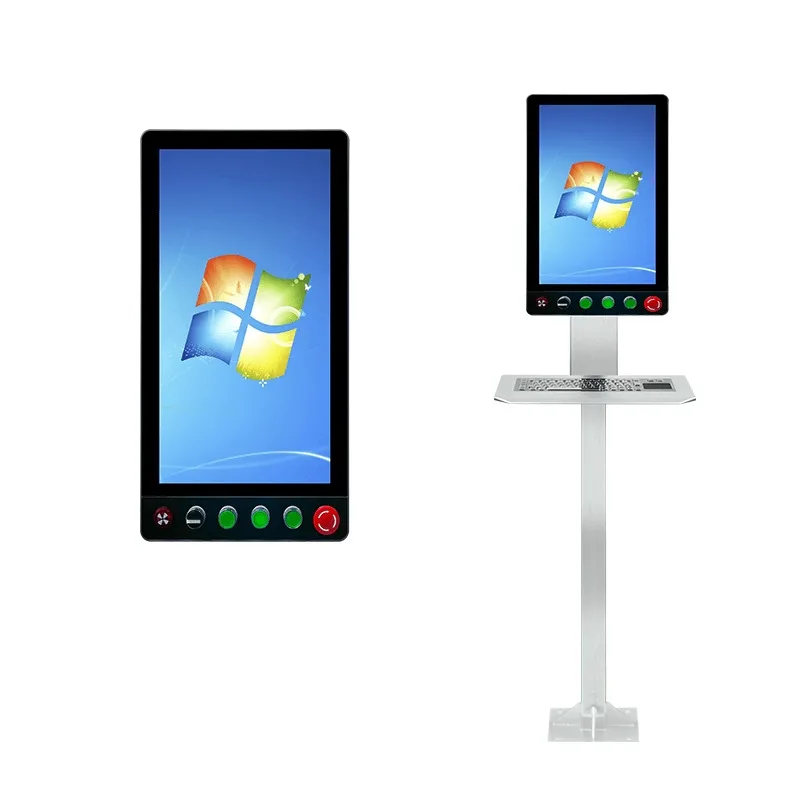 Cantilever display industrial control all-in-one machine capacitive resistance touch screen