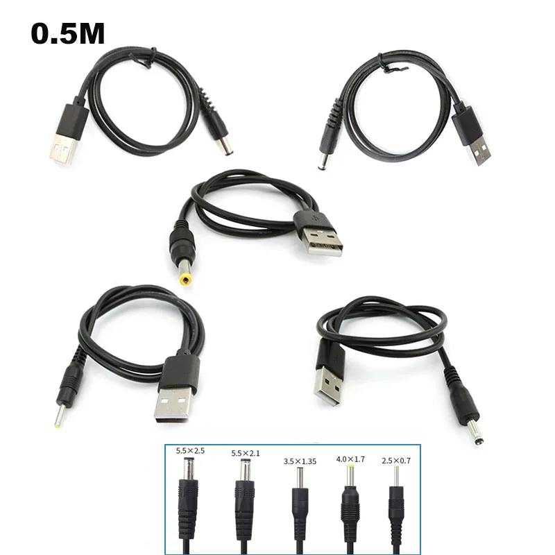 

50 см 5 В 3 А USB 2.0 A штекер постоянного тока 55*21 мм 55*25 мм 4,0*1,7 мм 3,5*1,35 мм 2,5*0,7 мм разъем удлинитель шнура питания кабель J17