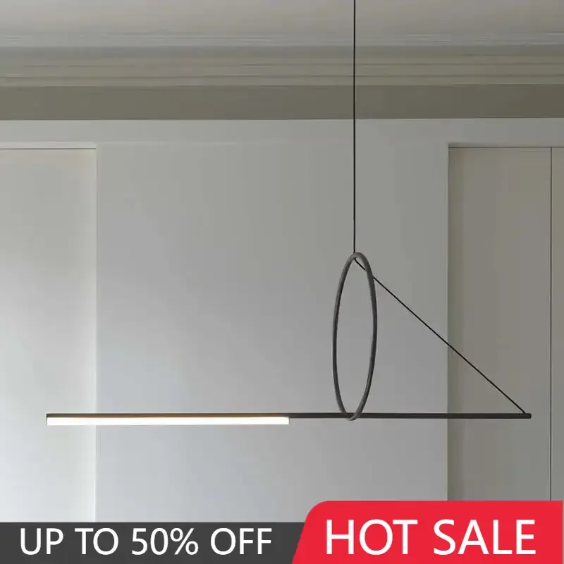 

Postmodern Minimalist Geometric Living Room Dining Room Pendant Lamp Creative Personality Strip Pendant Lights Home Decor