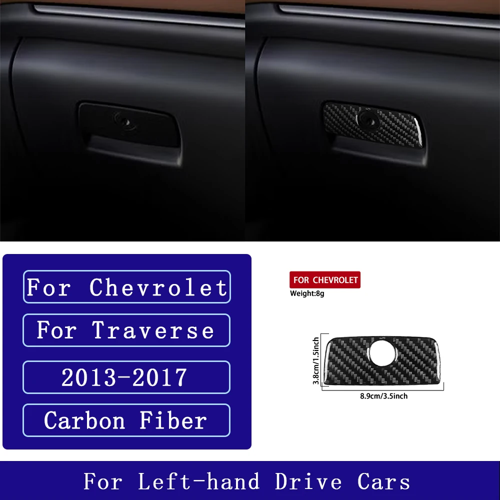 For Chevrolet Traverse 2013-2017 Carbon Fiber co-pilot storage switch panel Cover Car Accessories Interior Decorative Stickers