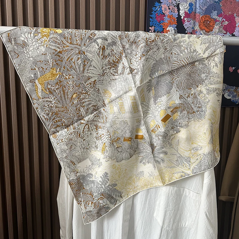 

Роскошный дизайнерский шелковый шарф, высококачественные квадратные банданы, шали с краями, сумка на голову, аксессуары, подарок для мамы