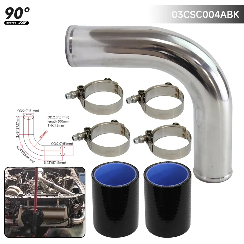 90 Deg L 51Mm 2" Al…