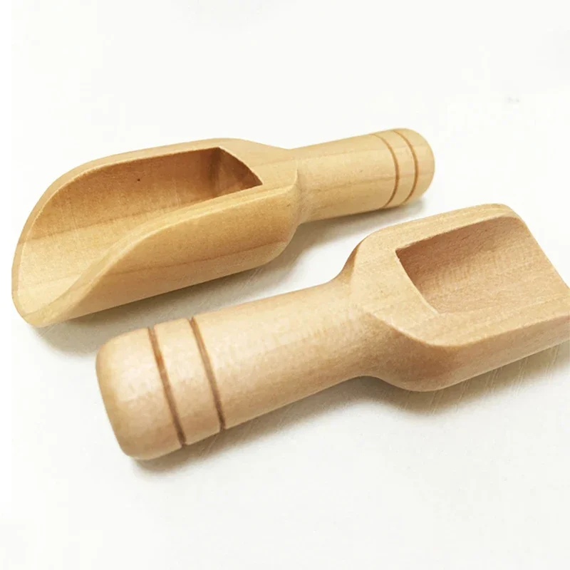 Mini Wooden Spoon Coffee Spoon Bathsalt Spoon Spa Tool Laundry Detergent Kitchen Spice Candy Flour Scoops Gift