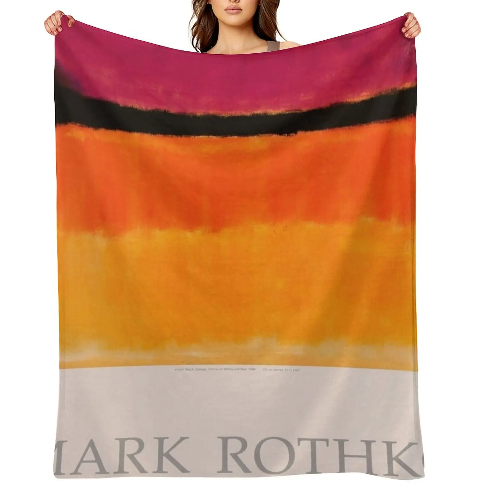

Mark Rothko Exhibition poster 1979 Throw Blanket Bed linens Sofas Travel Sofa Quilt Blankets