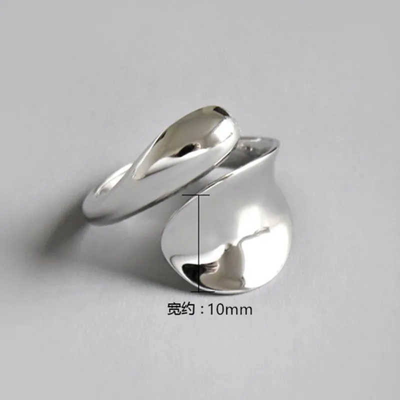 

925 Sterling Silver Geometry Adjustable Rings For Women Engagement Luxury Beautiful Jewelry Gifts Female Jewellery Moneys 925