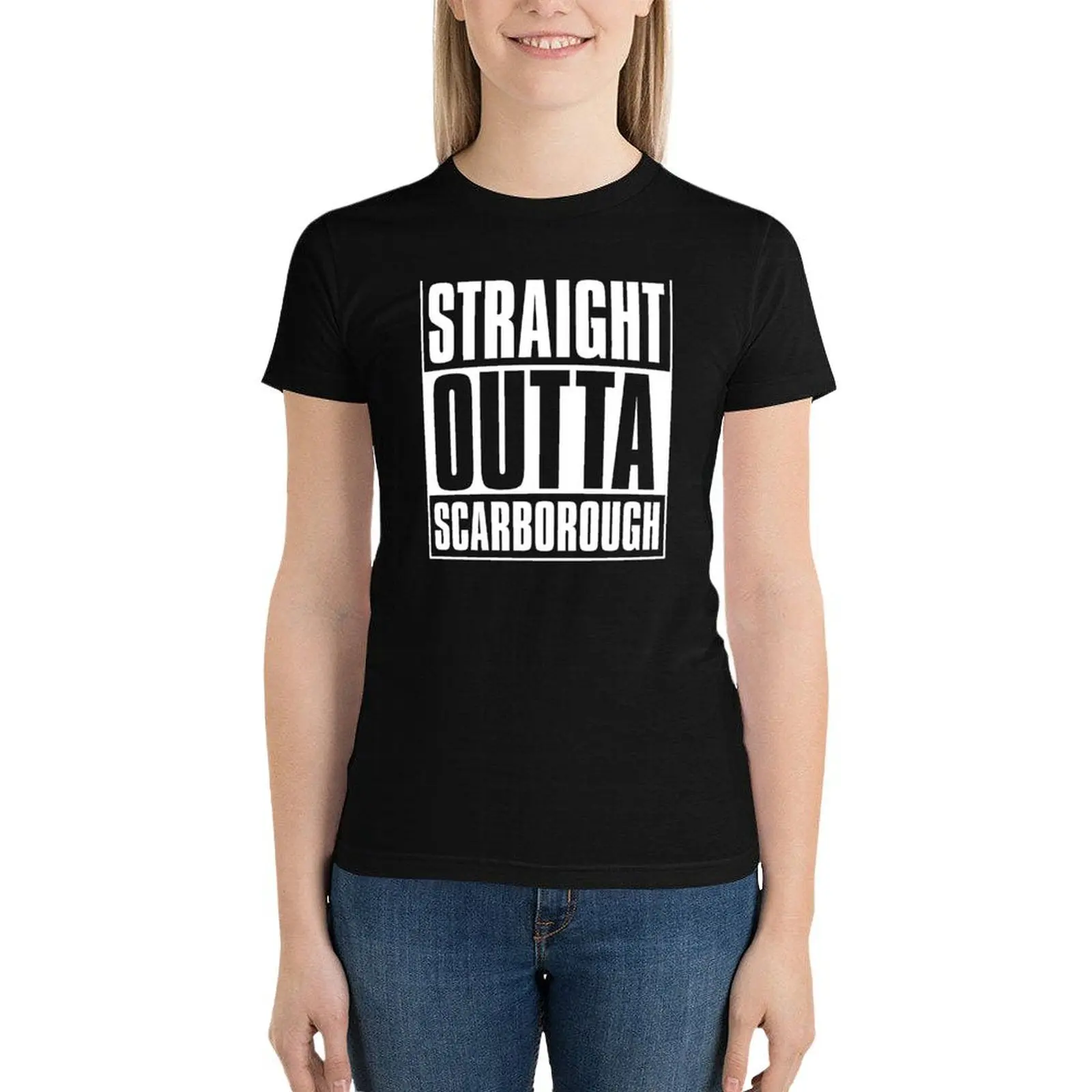 

Straight Outta Scarborough - Tobago Tourist Attraction T-Shirt oversized plus size tops female Woman clothing