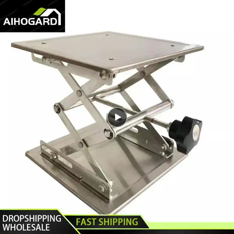 200x200mm Stainless steel Router Table Woodworking Engraving Lab Lifting Stand Rack Platform Woodworking Benches