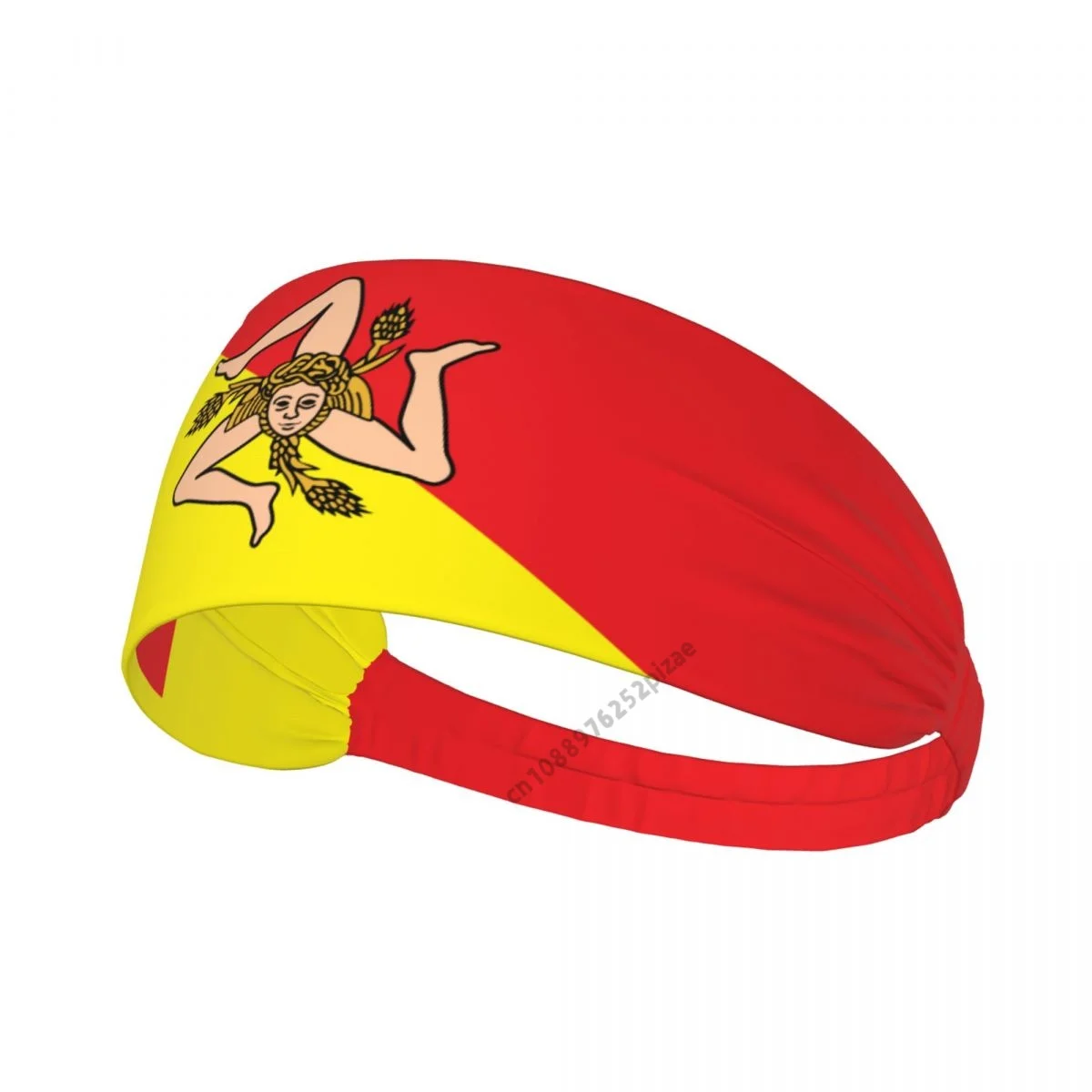 

Эластичные широкие повязки с флагом Сицилии для мужчин и женщин, спортивные аксессуары для йоги, фитнеса, тенниса, бега, спортзала, танцев, атлетики