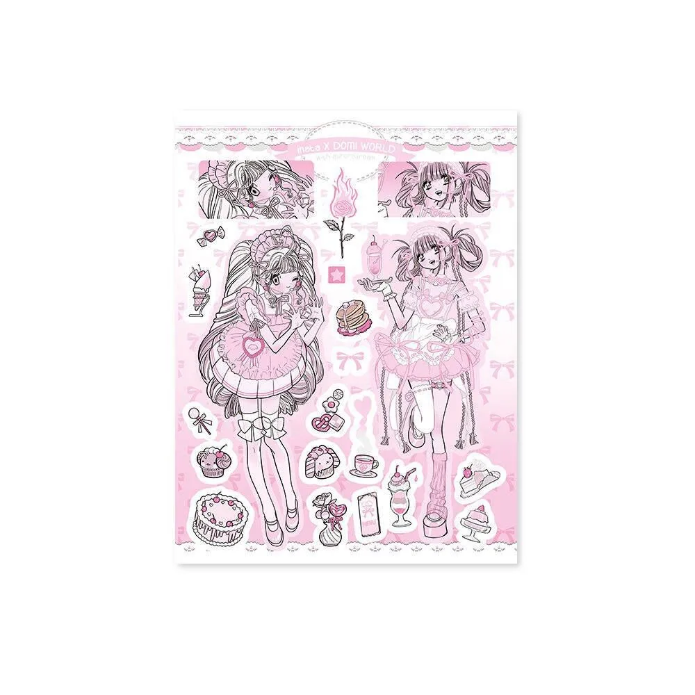 1/7 Pcs New Domi Character Stickers Korean Alternatives for Instagram Hot Girl Stickers DIY Phone Case Journal Materials view 3